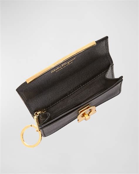 ferragamo keyring|ferragamo leather card holder.